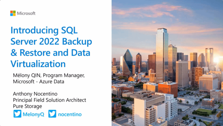 An introduction by Microsoft to the new SQL Server 2022 backup and ...