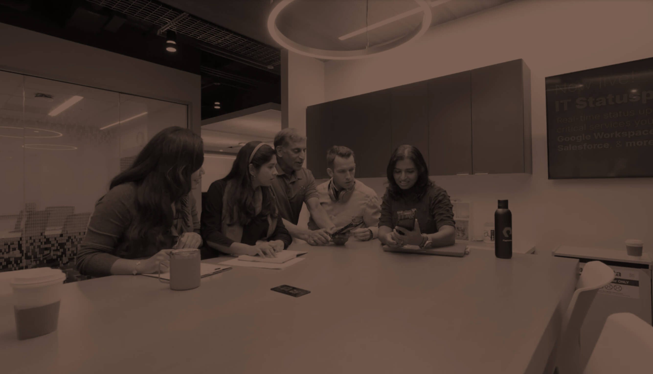 Collaborative Team Meeting in a Modern Workspace