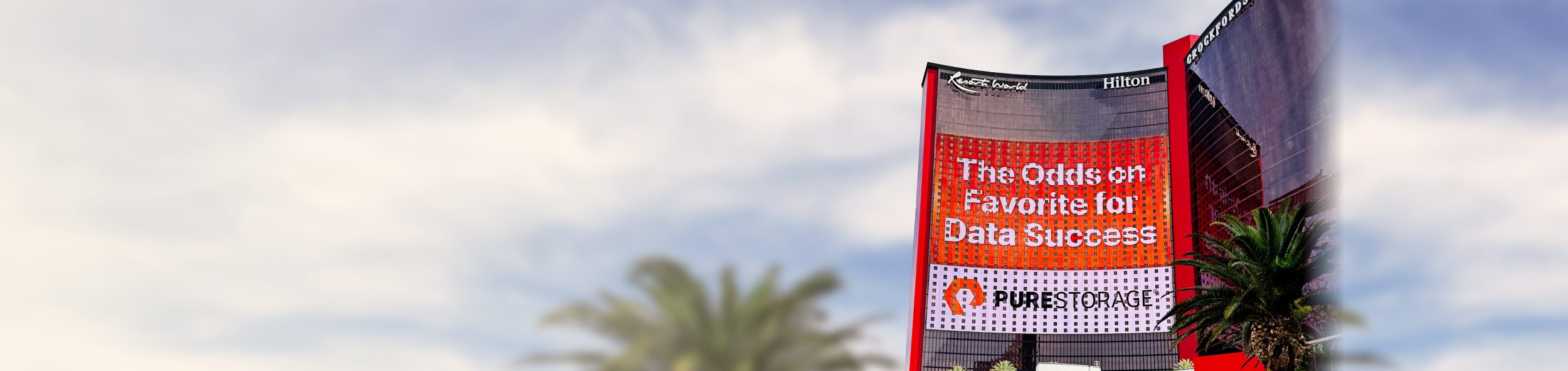 Outdoor Promotional Display for Pure//Accelerate on Resorts World building