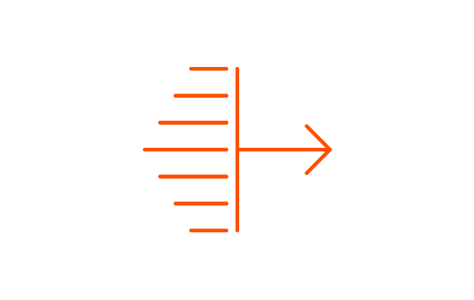 Right Arrow with Horizontal Lines
