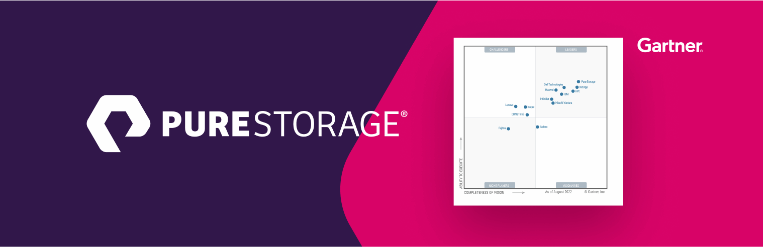 Pure Storage榮登Gartner® 2022年「主儲存魔力象限」領導者