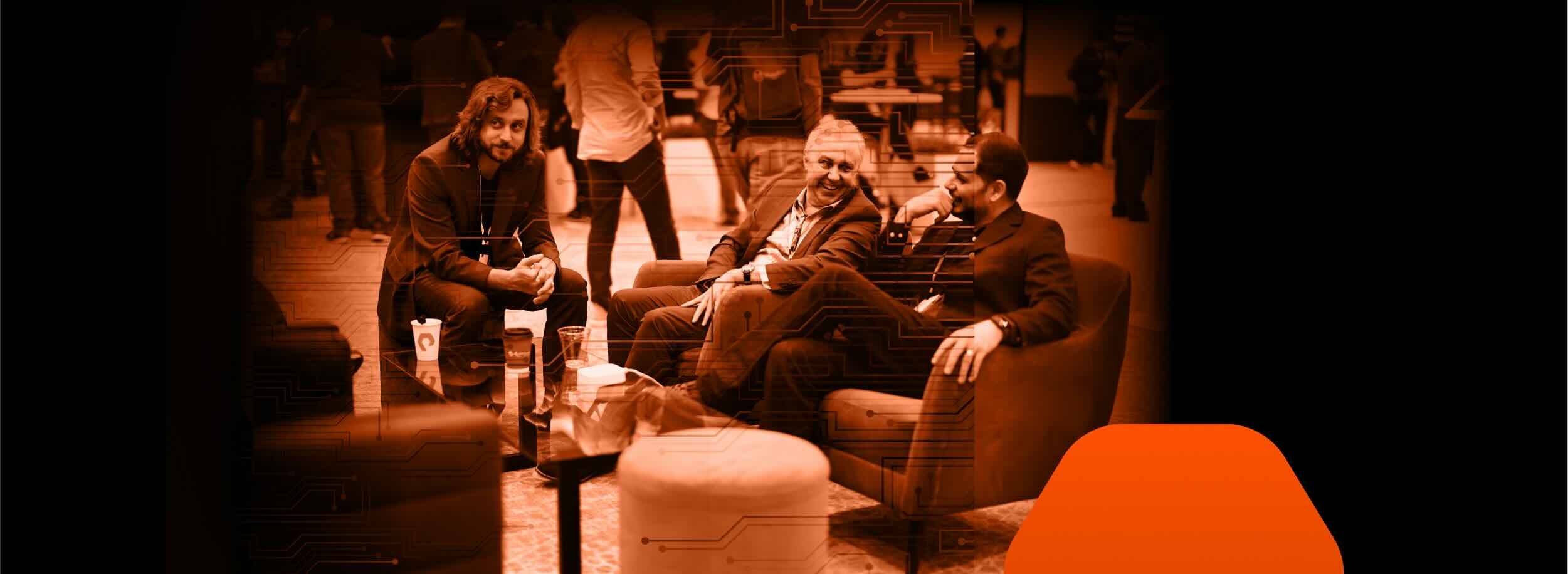 Group Discussion in a Cozy Lounge Setting