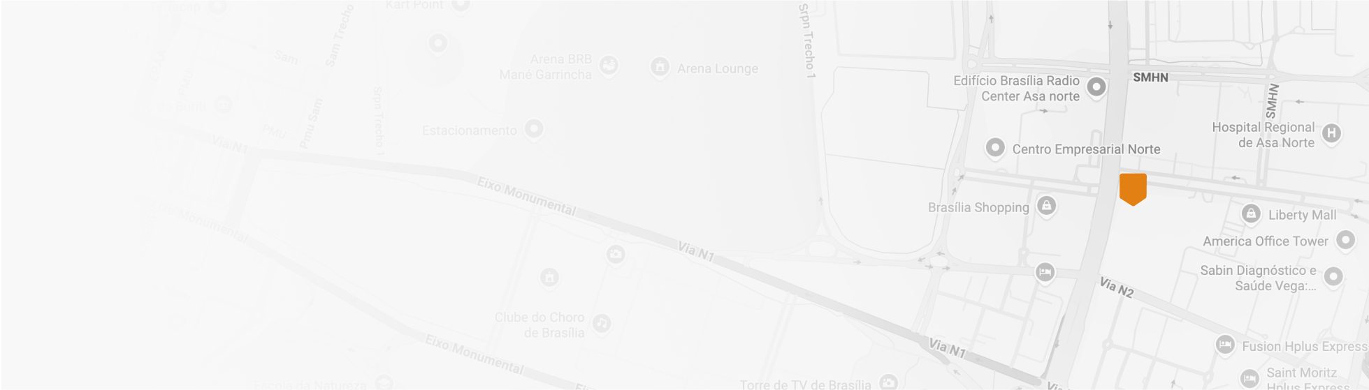 Map pinpointing location of the Pure Storage office in Brazil