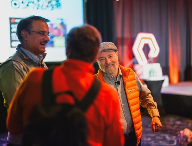 Networking at a conference event