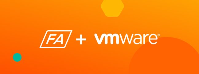 Logo der Partnerschaft von FlashArray und VMware