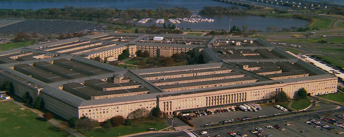 Foto aérea do Pentágono nos Estados Unidos