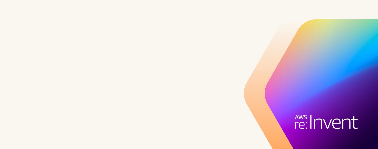 Dynamic Color Gradient with 'aws re:Invent' Logo