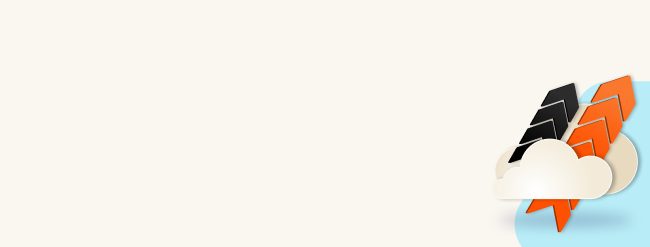 Stylized clouds with directional arrows above a soft background